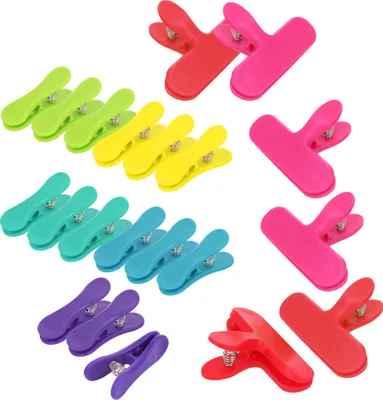 Produktbild von com-four® 21x Verschlussclips für Beutel - Verschlussklemmen aus Kunststoff - Tüten Clips zum Verschließen und Frischhalten