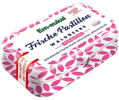 Obrázek produktu pro Em eukal Fresh Pastilles Wild Berry bez cukru kovová plechovka 20g