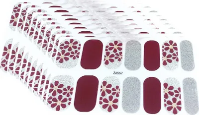 Image de INF 10 Feuilles d'Autocollants Floraux pour Ongles 3D avec Lime à Ongles