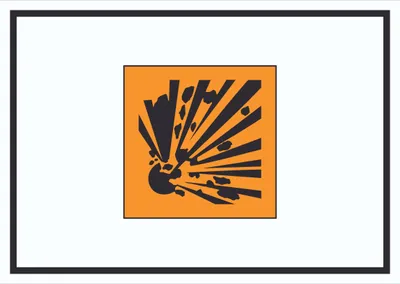 Produktbild von Schild Gefahrensymbol Explosionsgefahr Symbol A6 (105x148mm)
