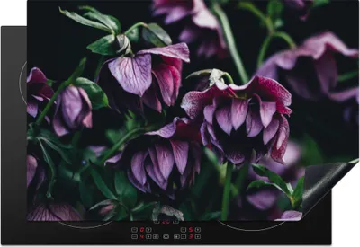 Produktbild von KitchenYeah© Herdabdeckplatte Blumen - Hell - Rosa , 76x51cm, Küche Deko, Glaskeramikkochfeld Herdabdeckung, Abdeckplatte fùr Kochfeld