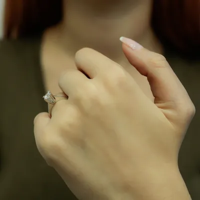 Produktbild von 0,43 Carat Solitär Diamant Ring Meisterstück 14 Karat Weißgold