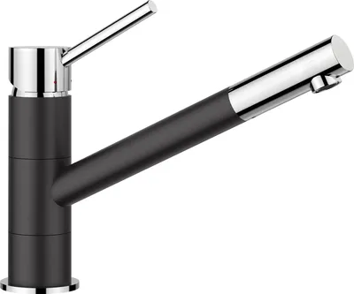 Immagine prodotto di BLANCO KANO SILGRANIT aspetto bicolore argento granito nero/cromo
