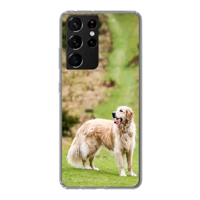 Produktbild von MuchoWow® Handyhülle Schutzhülle Hülle für Samsung Galaxy S21 Ultra Schönes Bild eines Golden Retrievers Silikon Softcase Handy Hülle - Mobiltelefon