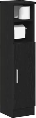 Produktbild von Best Möbel Badezimmerschrank mit Rollenhalter Schwarz 20,5x22x90 cm,design 2025 92272