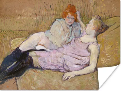 Produktbild von MuchoWow® Poster Das Sofa - Gemälde von Henri de Toulouse-Lautrec 160x120 cm - Foto Plakat