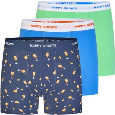 Produktbild von Happy Shorts Herren Boxer Jersey 3-Pack aperol - Größe XL