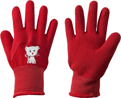 Produktbild von Kinder Arbeitshandschuhe mit Latexbeschichtung rot 4