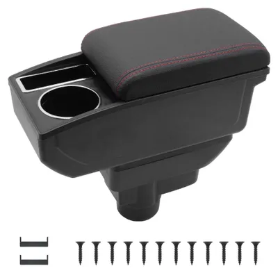 Immagine prodotto di Bracciolo per Opel Corsa D dal 2006 al 2014, con doppio vano portaoggetti e portabicchieri