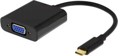 Immagine prodotto di Adattatore Deltaco da USB-C a VGA con audio, USB 3.1 - Nero