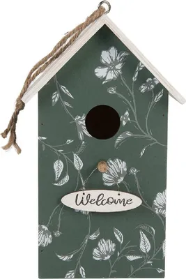 Produktbild von Clayre & Eef Vogelhaus 15x10x22 cm Grün Holz