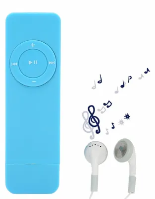 Productafbeelding van Flexman MP3-muziekspeler, mini-audioapparaat met lezer en hoofdtelefoon, geschikt voor sport