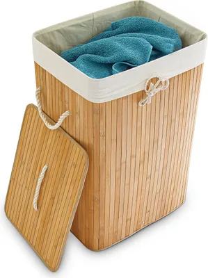 Produktbild von relaxdays Wäschekorb Bambus eckig