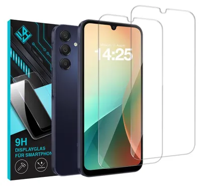 Produktbild von 2x 9H Schutzglas Displayschutzfolie für Samsung Galaxy A15 / A15 5G Displayglas Displayschutz Glas Panzerfolie Schutzglasfolie