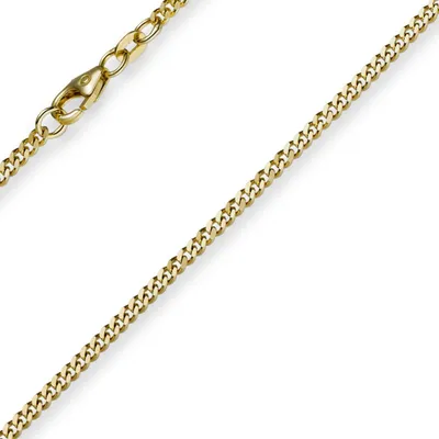 Produktbild von 2mm Panzerkette Kette Collier aus 585 Gold Gelbgold Goldkette 38cm Uni