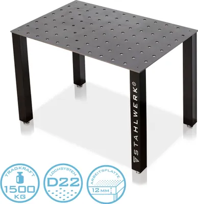 Produktbild von STAHLWERK Schweißtisch DIY-Bausatz hochbelastbare 12 mm Arbeitsplatte S355 Stahl