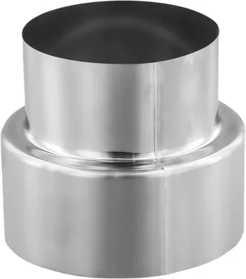 Productafbeelding van Schoorsteen Rookkanaal Reducer - Buis Adapter - Verbinding Maken - Roestvrij Staal - Ø100mm/Ø80mm - Zilver