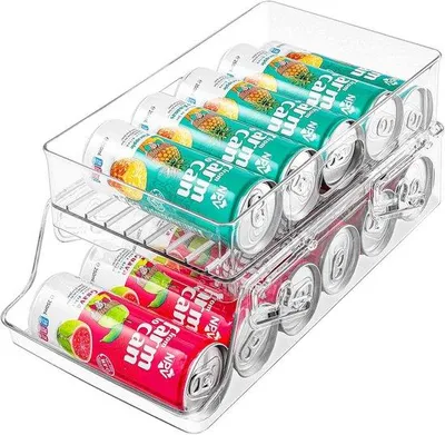 Produktbild von Famanu Getränkedosen-Dispenser, faltbarer Dosenhalter für 250 ml und 330 ml, BPA-frei, transparent