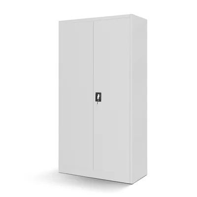 Immagine prodotto di Jan Nowak Armadio per attrezzi Armadio per officina Armadio per garage Armadio universale Armadio per deposito Verniciato a polvere Ante a battente Lamiera d'acciaio 180x90x50 cm Grigio