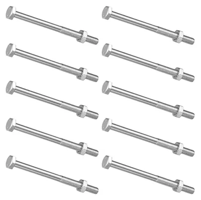 Produktbild von Sechskantschrauben M10 x 140 mm verzinkt Teilgewinde 10 Stück