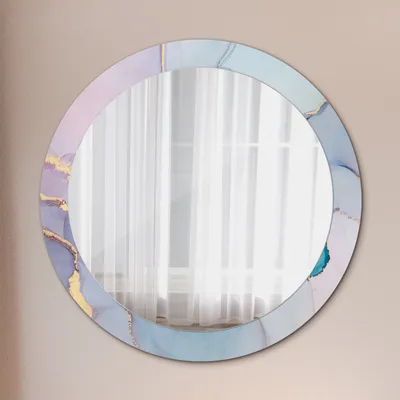 Produktbild von Ø80cm Modern Spiegel - Wandspiegel Wandmontage- Schlafzimmer - abstrakt flüssig