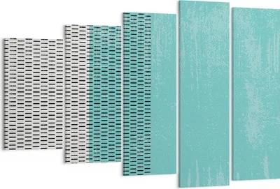 Produktbild von Bild auf Leinwand - Leinwandbild - 5 Teile - Abstraktion Modern Striche - 150x100cm - Wand Bild - Wanddeko - Wandbilder - Leinwanddruck - Bilder - Wanddekoration - Leinwand bilder - EG150x100-4639