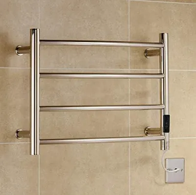 Produktbild von Perugia Elektrischer Handtuchhalter aus Edelstahl – Handtuchheizkörper elektrisch, Maße H 420 mm x B 600 mm, hochwertig & langlebig | Spiegelpolierte Oberfläche, Handtuchwärmer, Badezimmer, 2/4-Stunden-Timer, Handtuchheizkörper, energieeffizient, Wandmontage