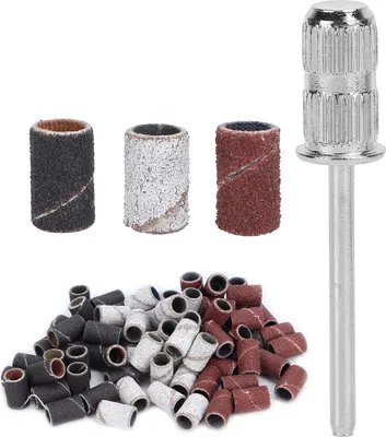 Produktbild von 75-teiliges Nagelschleifband-Set mit Aufbewahrungsbox für Schäfte, Körnung 80#, 120#, 180# für Nagelbohrer