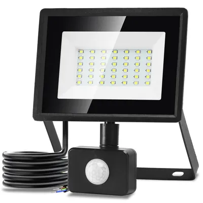 Zdjęcie produktu dla Reflektor LED Aigostar 30W do użytku zewnętrznego, z czujnikiem ruchu, 2510 lumenów, 6500K (biały zimny) – chłodna biel 6500K