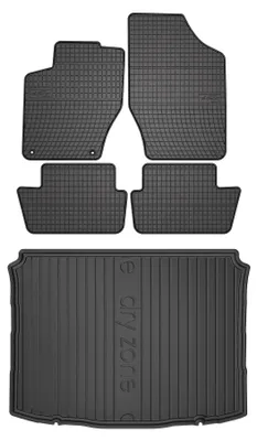 Obrázek produktu pro Gumové autokoberce SolidPRO + vana kufru DryZone pro: Citroen C4 I 2004-2010 hatchback 5 ks