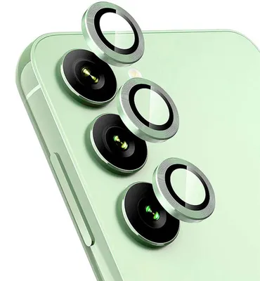 Productafbeelding van Aluminium ring voor de camera van de Samsung Galaxy S24 Plus, met H9 gehard glas, kleur: groen