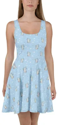 Produktbild von Mr. & Mrs. Panda A-Linien-Kleid Elefant Seifenblasen XS - Blau - Geschenk, Kleid, Minikleid, Damen-Sommerkleid, Elefanten, Liebe, Rüsseltier, Sommerkleid, Strandkleid