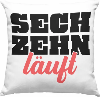Produktbild von Trendation - 16. Geburtstag Deko-Kissen mit Füllung 40x40 Geschenk Mädchen Jungen Geschenkidee Lustig Spruch 16 Geschenke Geschenkideen zum 16 Bday 16er Witz Sprüche (Rosa)