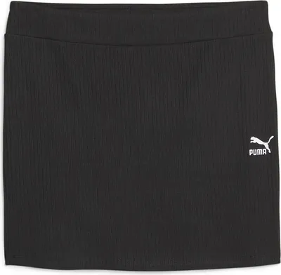 Produktbild von Puma Select Classics Ribbed Langer Rock Schwarz S Damen Schwarz S