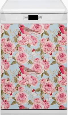 Produktbild von Küche Dekorative Magnete  Magnet Folie für Geschirrspüler 45x80 cm   - Rosen Englisch