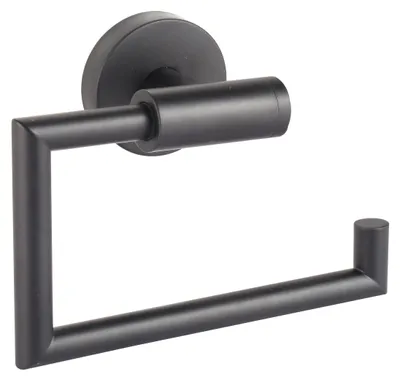 Productafbeelding van Zwarte toiletrolhouder set, mat afwerking
