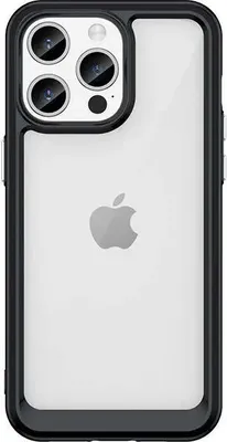 Zdjęcie produktu dla Etui HQWear Outer Space Flexible Frame do iPhone'a 15 Pro, czarne