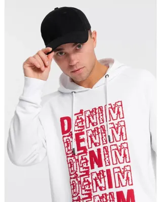 Zdjęcie produktu dla Męska bluza OMBRE OM-SSPS-0158 BIAŁY rozmiar: XXL