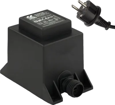 Produktbild von Netzteil 21,6 Watt IP44 | LED-Trafo | Transformator 230V zu 12V | Netzkabel 2-Pin-Stecker | Netzstecker 2 Polig | 12V Adapter | Niederspannung für LED-Lichterketten