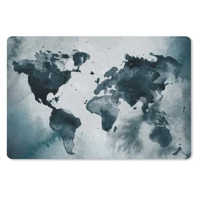 Produktbild von MuchoWow® Schreibtischunterlage Weltkarte - Abstrakt - Aquarell 60x40 cm - XXL Mauspad - Großes Mauspad