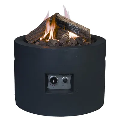 Produktbild von HAPPY COCOONING Feuertisch Rund Gartenkamin mit Gas, Farbe:Schwarz