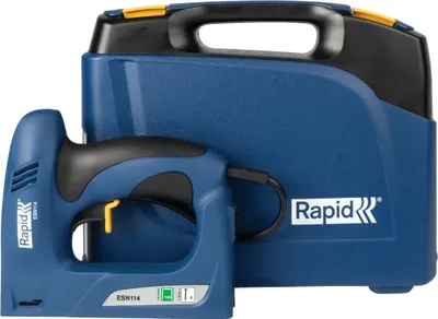 Image de Rapid Tools 5000131 Agrafeuse électrique Rapid ESN114, bleue, dans un coffret