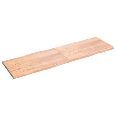 Immagine prodotto di Piano Tavolo Marrone Chiaro 200x60x(2-4) cm Rovere Non Trattato