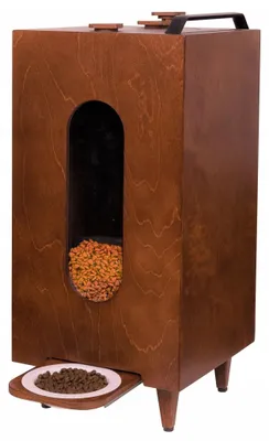 Produktbild von Holz-Futterspender für Hunde und Katzen, 20 Liter Fassungsvermögen
