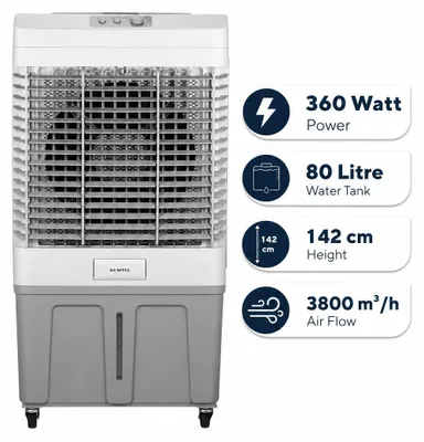 Produktbild von Opviq, Kumtel HAC-100, Turmventilator, Grau,100% ABS, 72,2 x 45,3 x 141,6 cm