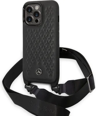 Immagine prodotto di Mercedes Crossbody Strap Case, modello Star per iPone 14 Pro, nero