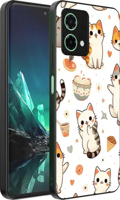 Obrázek produktu pro Vhodné pro Motorola Edge 40 Neo Pouzdro na telefon s potiskem kočky - TPU zadní kryt pouzdro kočka - Smartphonics