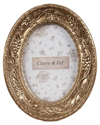 Immagine prodotto di Cornice per foto Clayre & Eef 6x9 cm in plastica color oro