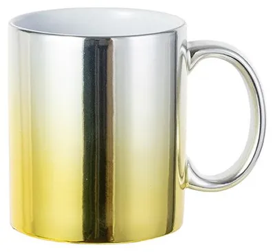 Produktbild von Tasse für Sublimation - Gold / Silver Chromeffekt - 11oz / 320ml