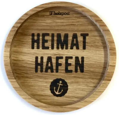 Produktbild von holzpost Untersetzer Heimathafen Eiche 11,2cm